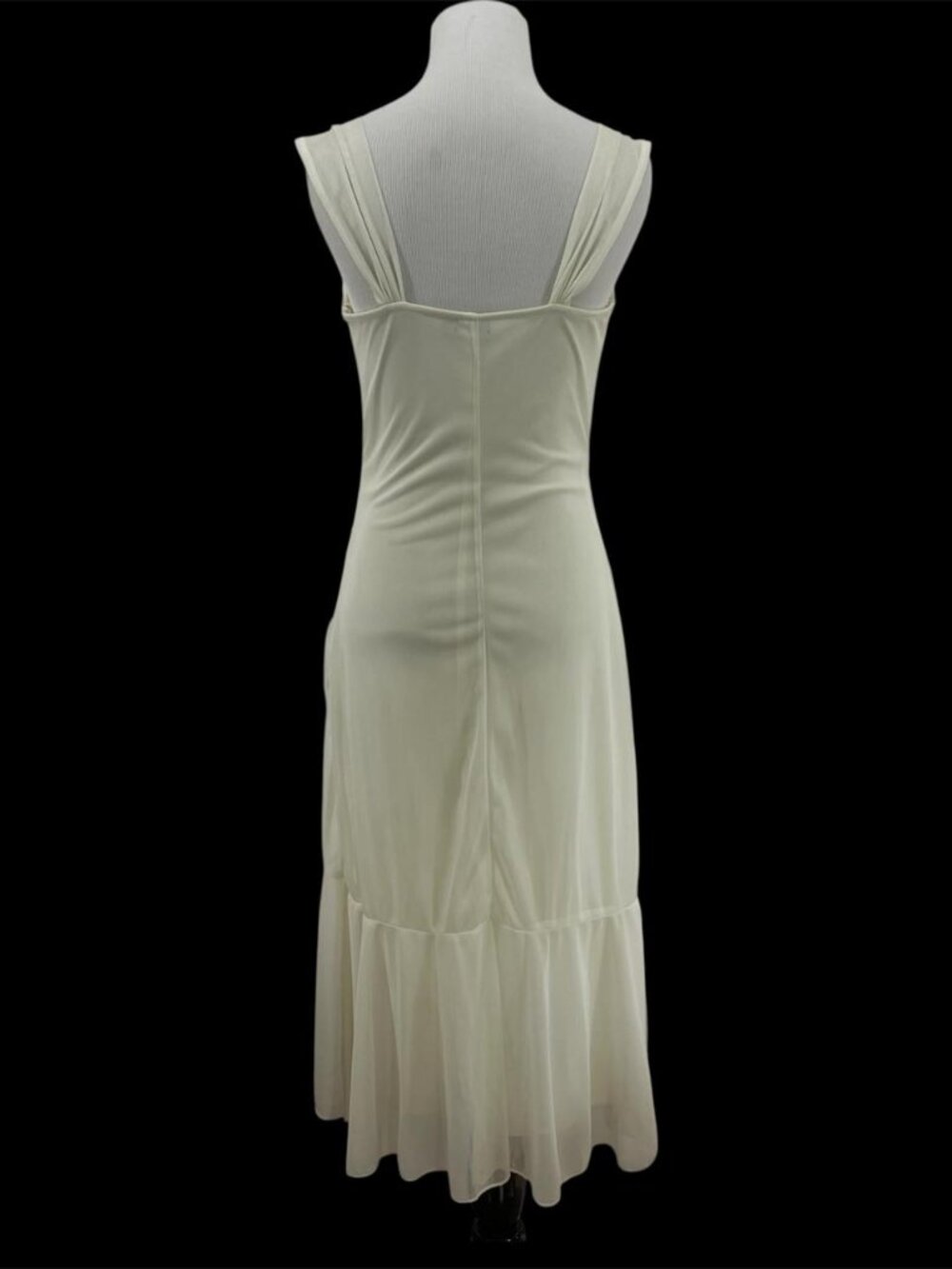 Midi Dress Cream Cowl